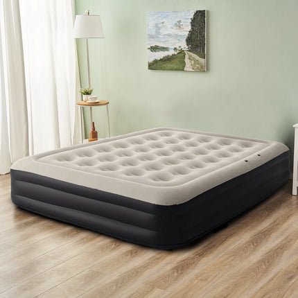 Portable Inflatable Sleeping Bed with Backrest for Camping & Guests
