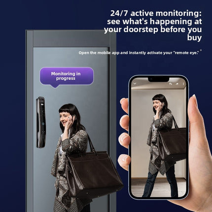 Digital Smart Door Lock with HD Visual Doorbell, IPS Screen and Multiple Unlock Methods