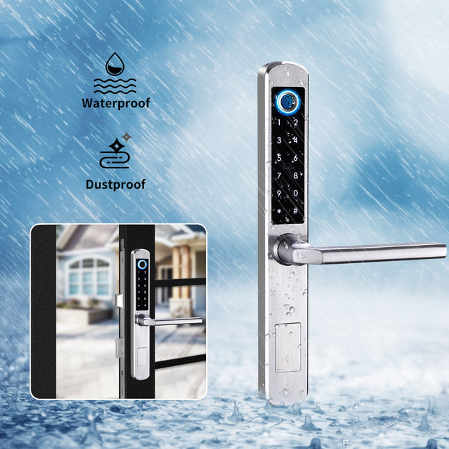 Smart Fingerprint Door Lock with Touch Keypad, App Access for Wooden & Aluminium Doors