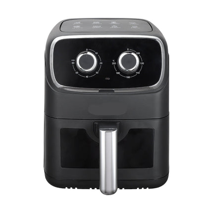 5L Electric Air Fryer with Glass Window, 1350W, Adjustable Temperature and 60-Minute Timer