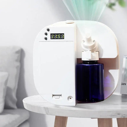Portable 100ml Aroma Oil Diffuser with LED Screen, Dual Power Supply USB or AAA Batteries, Energy Efficient Mist – White