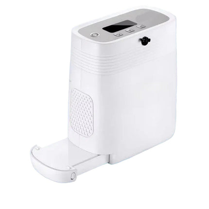 Compact 5L Oxygen Unit with Rechargeable Battery for Mobile Use White