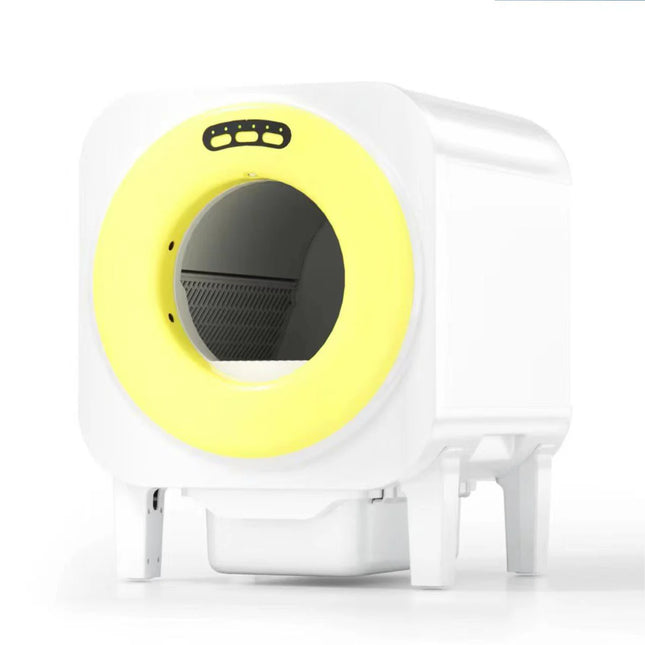 AI-Powered Self-Cleaning Cat Litter Box with Mobile App, Odor Control System & Extra-Large Bin