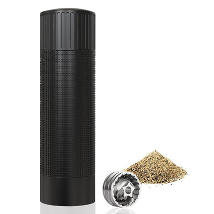 Aluminum Alloy Salt and Pepper Grinder Set with Adjustable Coarseness 170mm Black
