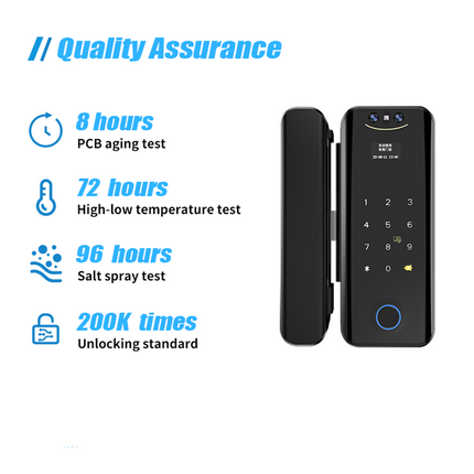 Smart Fingerprint Door Lock with Scramble PIN Code, Type-C Emergency Power Support