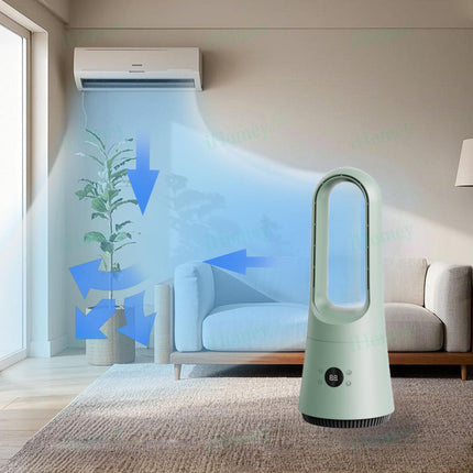 Portable Evaporative Air Cooler Tower Fan 20W Compact Energy-Saving Cooling Unit White