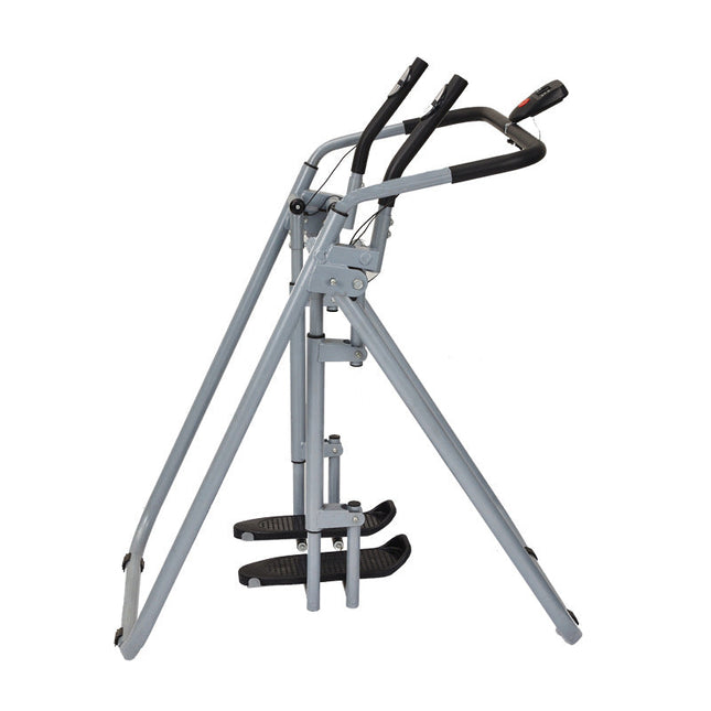 Compact Home Elliptical Glider Trainer for Legs and Arms LCD Display Grey