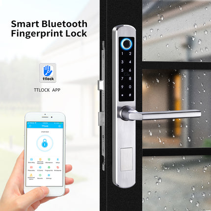 Smart Fingerprint Door Lock with Touch Keypad, App Access for Wooden & Aluminium Doors