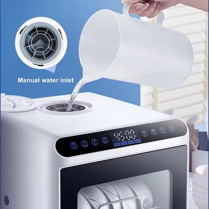 Portable Desktop Mini Dishwasher 5 Place Setting with Smart Control and Hot Air Drying