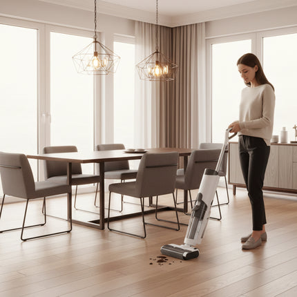 Cord-Free Floor Washer & Vacuum with Smart Display, Auto Self-Cleaning and PTC Hot Air Drying