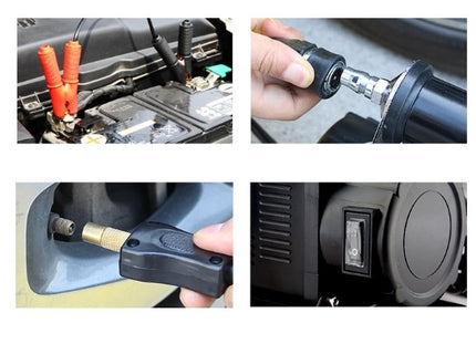 Portable 12V Tire Air Compressor with High-Speed 300L/Min Pump & Pressure Gauge for Cars & Trucks