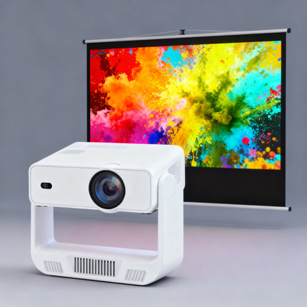 Portable Smart Projector with Android 13, 220 ANSI Lumens, Electric Focus and HDMI Connectivity