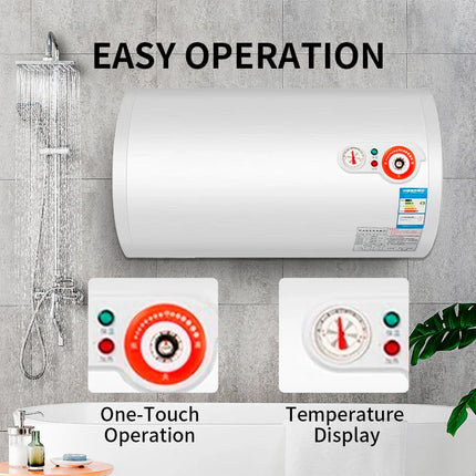 Smart Wall-Mounted Electric Water Heater with Digital Touch Panel and Enamel Tank