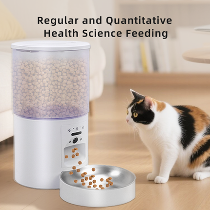 Smart Automatic Pet Feeder with Remote Feeding, Voice Interaction & Food-Fresh Design