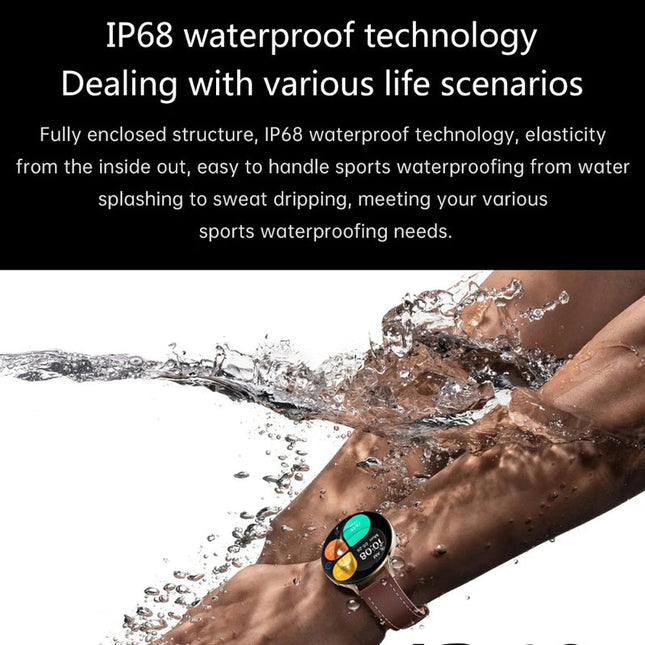 Touchscreen Smart Watch 1.75-Inch IP68 Waterproof Fitness Tracker with App Sync
