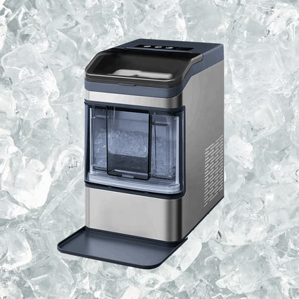 Desktop Gold Nugget Ice Maker with Auto-Cleaning and Portable Design