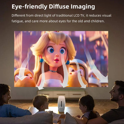 Android Smart LCD Projector with Rotating Lens Mirror and Home Theatre Display