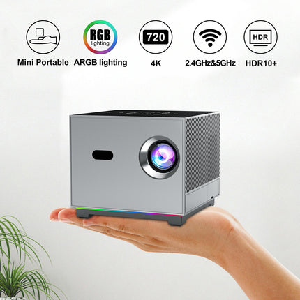 Android Smart Projector with 5G WiFi, Bluetooth 5.0, and Voice Remote