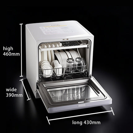 Space-Saving Tabletop Dishwasher with UV Sterilization & Tap Connection