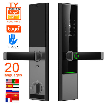 Waterproof Digital Smart Door Lock with Fingerprint, Password, and Card Access