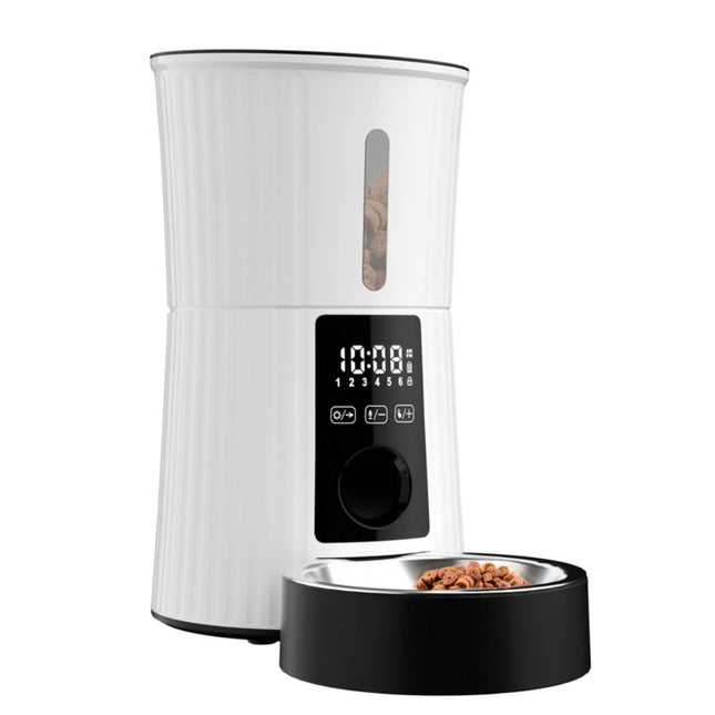 Electric Automatic Pet Food Dispenser 4L with Anti-Jam System, Programmable Feeding & Portion Control