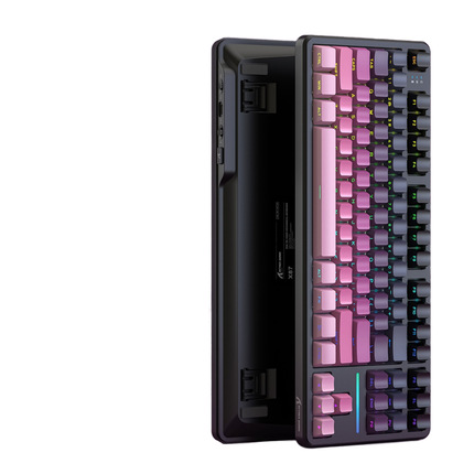 Wireless Mechanical Keyboard & Mouse Set 87-Key RGB Backlit Programmable 2.4GHz & Bluetooth for Desktop and Gaming