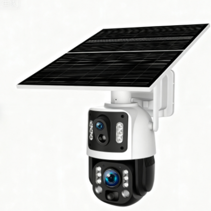 Outdoor Solar Camera 4G, 36X Zoom, Dual 3MP Lenses Color Night Vision Pan & Tilt AI Detection