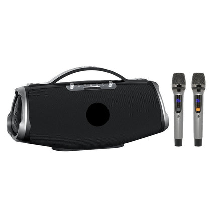 300W Wireless Karaoke Party Speaker with Dual Microphones, Bluetooth, USB & AUX Input