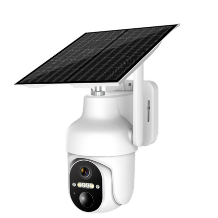 Outdoor 4G Solar Security Camera 3MP with Rechargeable Batteries White