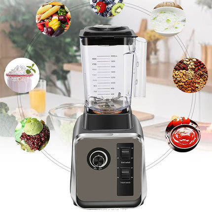 High-Power 2L Countertop Blender 1500W – Durable PC Jar for Home & Commercial Use