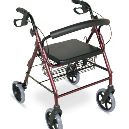 Adult Rollator Walker with Seat – Lightweight, Adjustable, Foldable, Easy to Use