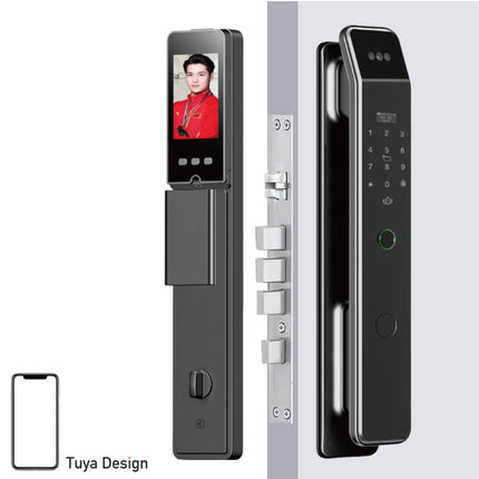 3D Face Recognition Smart Door Lock with HD Camera, Fingerprint, WiFi App Control and 4.5-Inch Display
