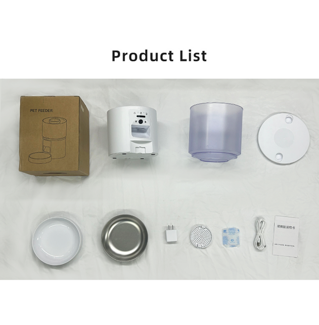 Smart Automatic Pet Feeder with Remote Feeding, Voice Interaction & Food-Fresh Design