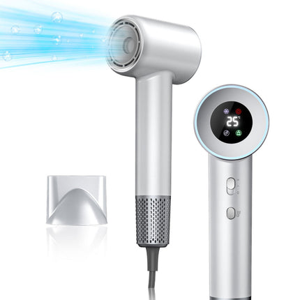 Portable High-Speed Ionic Hair Dryer with LED Display – 3 Heat & 3 Speed Settings, Lightweight Design