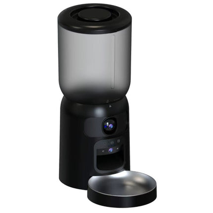 Smart Pet Feeder with Dual-Lens Camera App Connectivity Remote Feeding & Interactive Laser