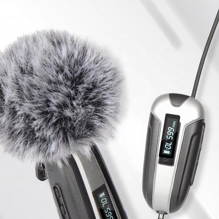 Wireless Headset Microphone System with Detachable Lavalier and Receiver
