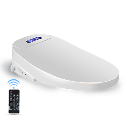 Smart Bidet Toilet Seat with Warm Seat, Dual Wash, Drying Function, and Remote Control