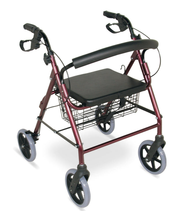 Premium Mobility Support Rollator for Seniors with Folding Frame & Built-In Rest Seat