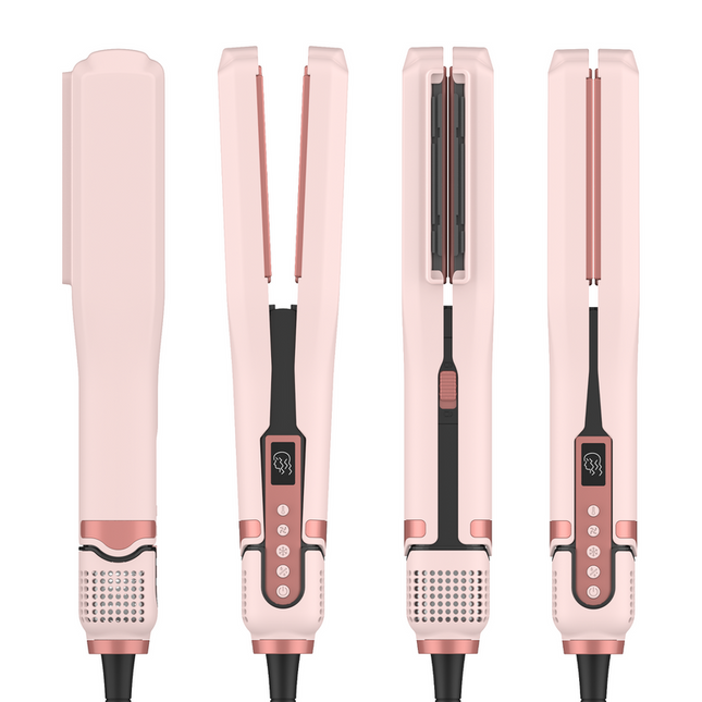 Professional Wet to Dry Hair Styler with Ceramic Plates – 2-in-1 Dryer and Straightener