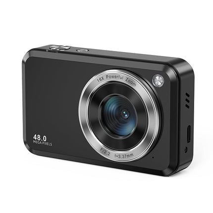 Portable Dual-Lens Digital Camera 48MP Photos 1080p Video 16X Zoom with Flash and Self-Timer