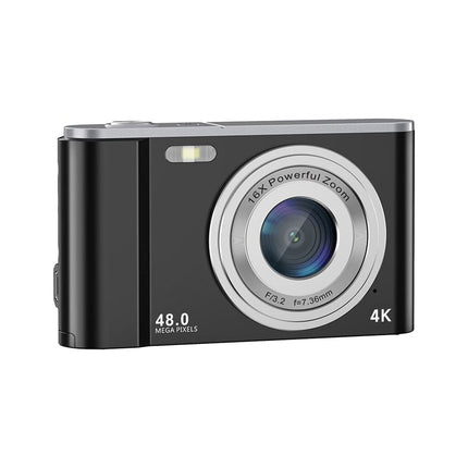 Portable 4K Digital Camera with 2.8" IPS Screen, 16x Zoom, LED Light & USB Webcam