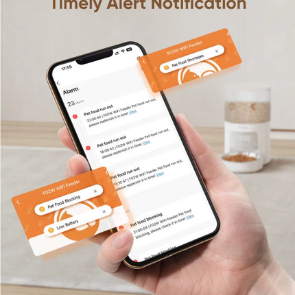 WiFi Smart Automatic Pet Feeder 4L with Stainless Steel Bowl & App-Controlled Scheduled Feeding