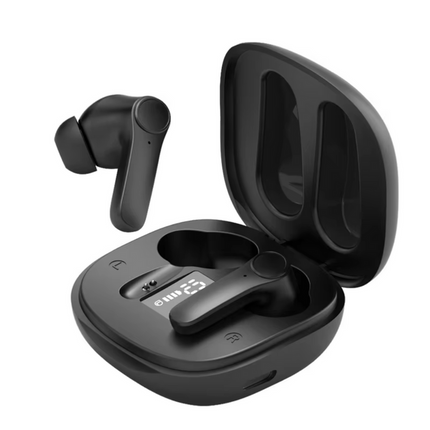 Wireless AI Translation Earbuds Bluetooth 5.3 Noise Cancelling Compact In-Ear Design Black