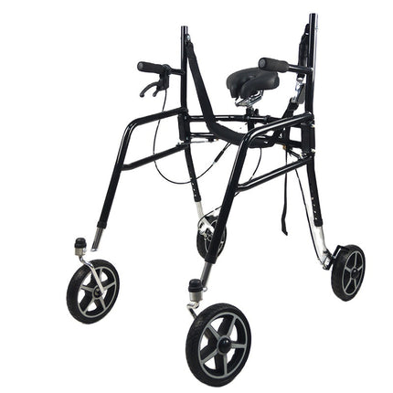 Lightweight Folding Rollator Walker with Hand Brakes & Travel-Friendly Aluminum Frame