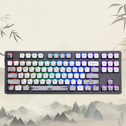 Gradient PBT Keycap Set – 117 Keys, Pudding-Style Mechanical Keyboard Caps