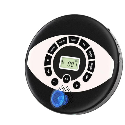 Portable Rechargeable CD Player with Built-In Speaker, USB and AUX Input, MP3 Playback, LCD Display