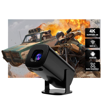 Compact HD Mini Projector with Linux Screen Mirroring, WiFi6, Bluetooth and HD Input