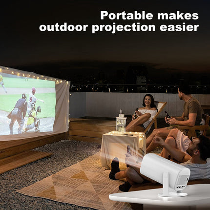 Compact HD Mini Projector with Linux Screen Mirroring, WiFi6, Bluetooth and HD Input