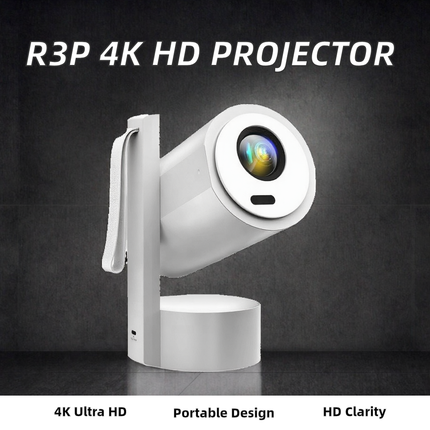 1080P Smart Projector with Android 13, Auto Keystone Correction and Rechargeable Battery