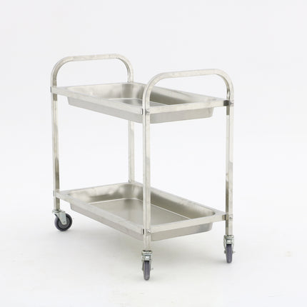 Heavy-Duty Stainless Steel Transport Cart for Kitchen and Dining
